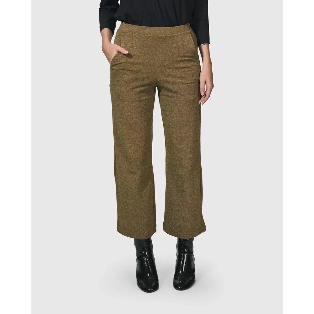 NWT Alembika Essential Cropped Pants Honey Plus Size 8/US 20-22 Casual Neutral
